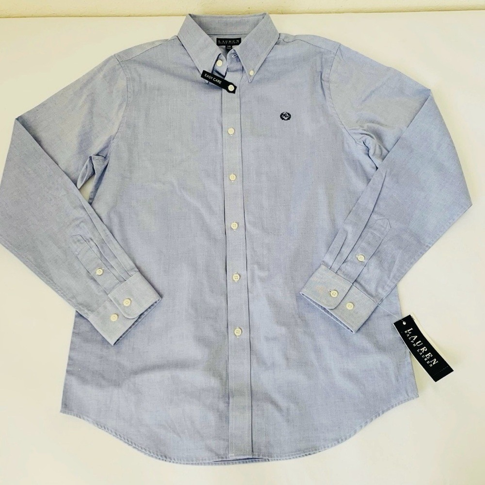 Lauren Ralph Lauren Blue Button Down Kids Shirt 18